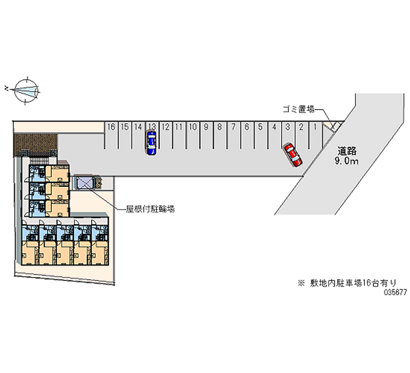 レオパレスティアラ大和 月極駐車場