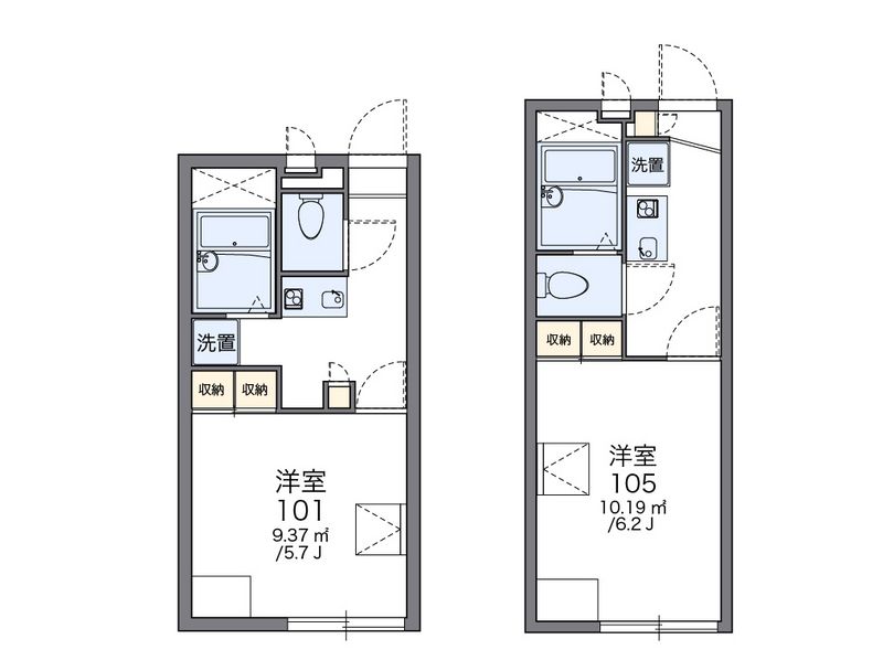 レオパレスそらのかぜ 間取図