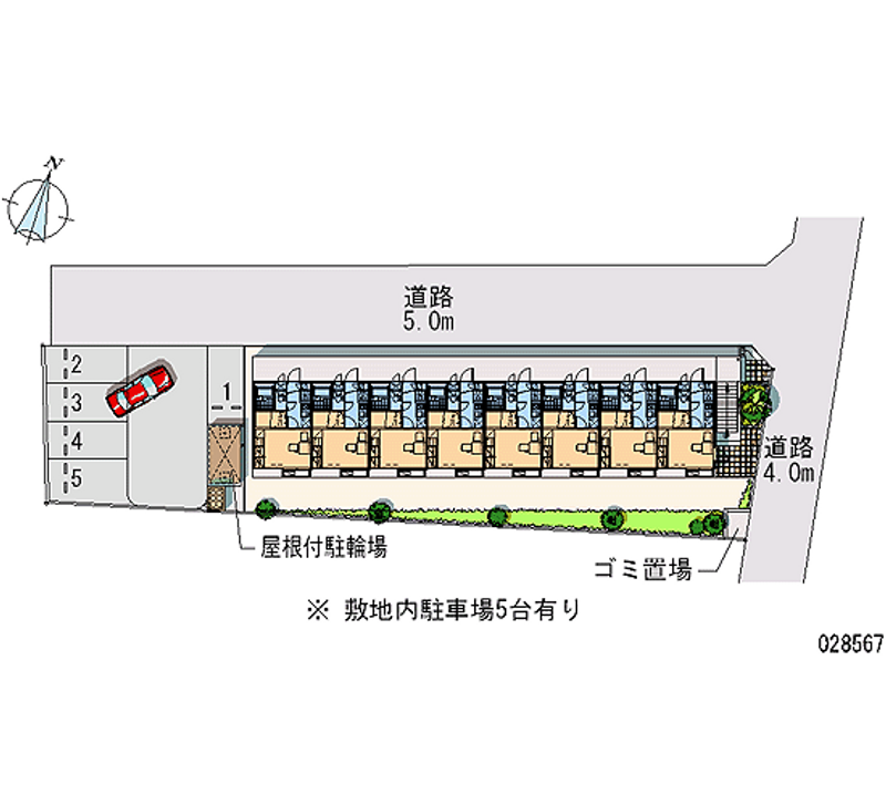 レオパレスプランドール 月極駐車場