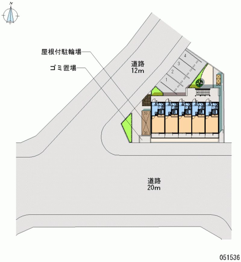レオパレスグランディールＫ 区画図