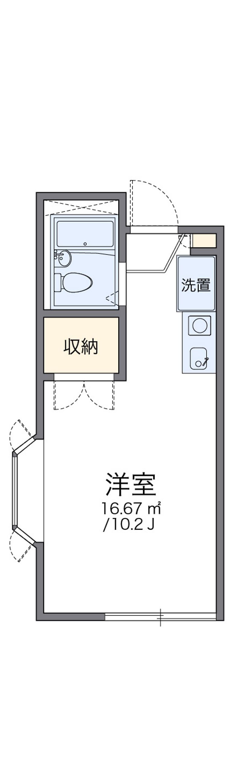 レオパレス東大路ハシモト 間取図