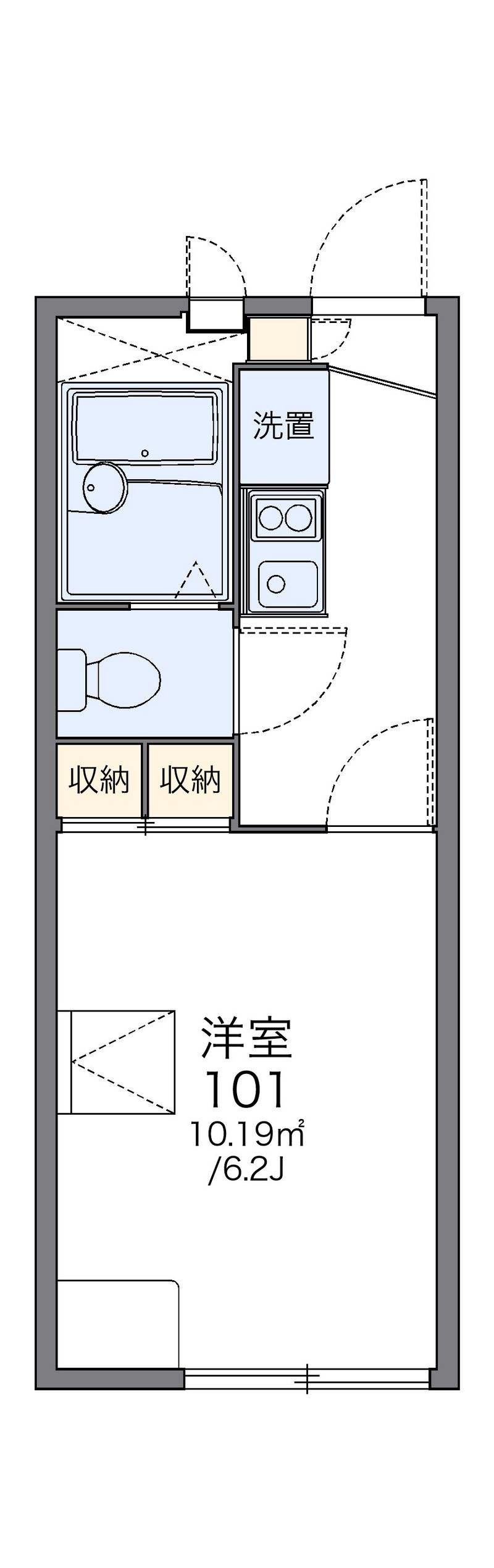 レオパレスアゼリア 間取図