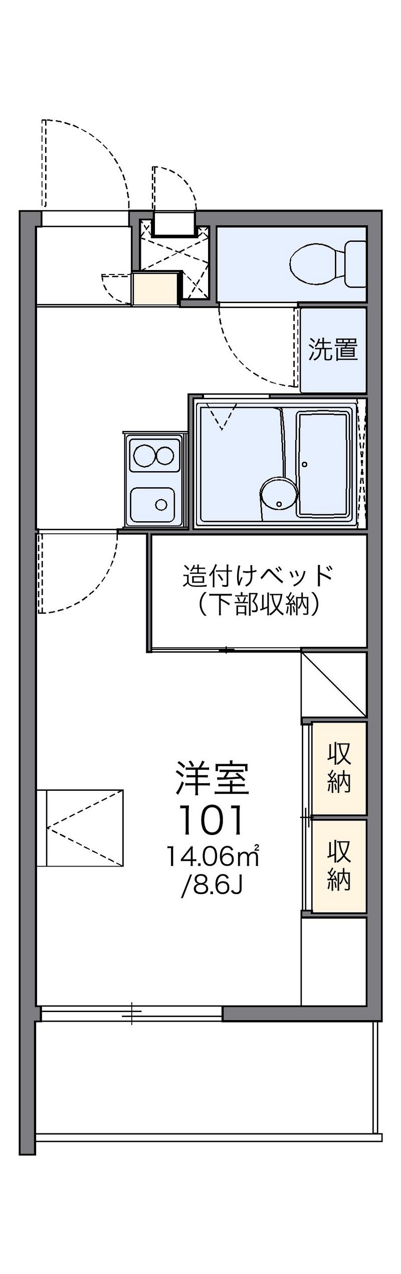 レオパレスみや 間取図