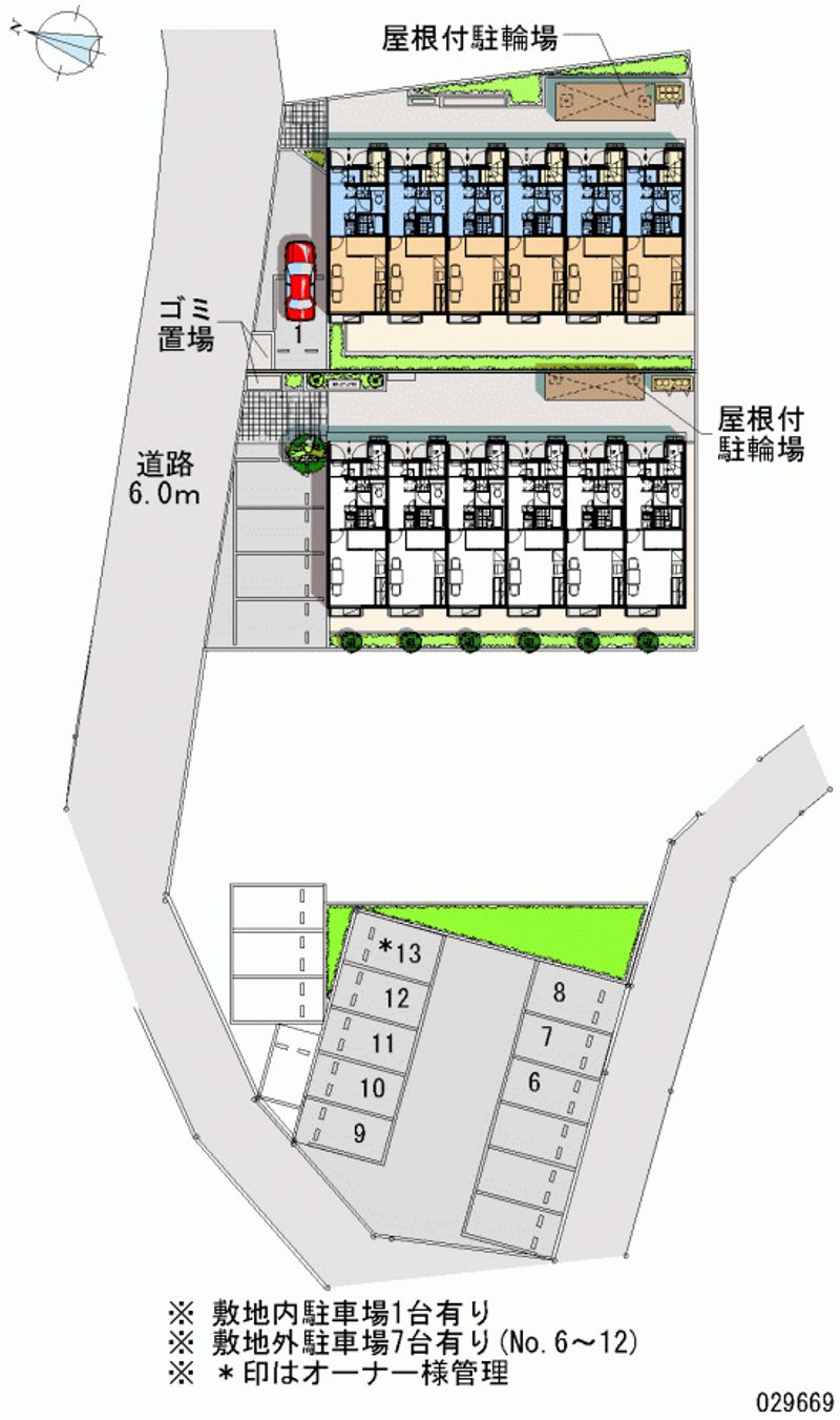 レオパレスパピヨンＡ 月極駐車場