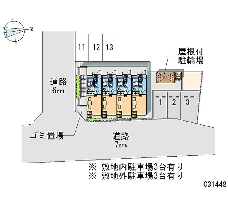 レオパレスメゾン野津３ 区画図