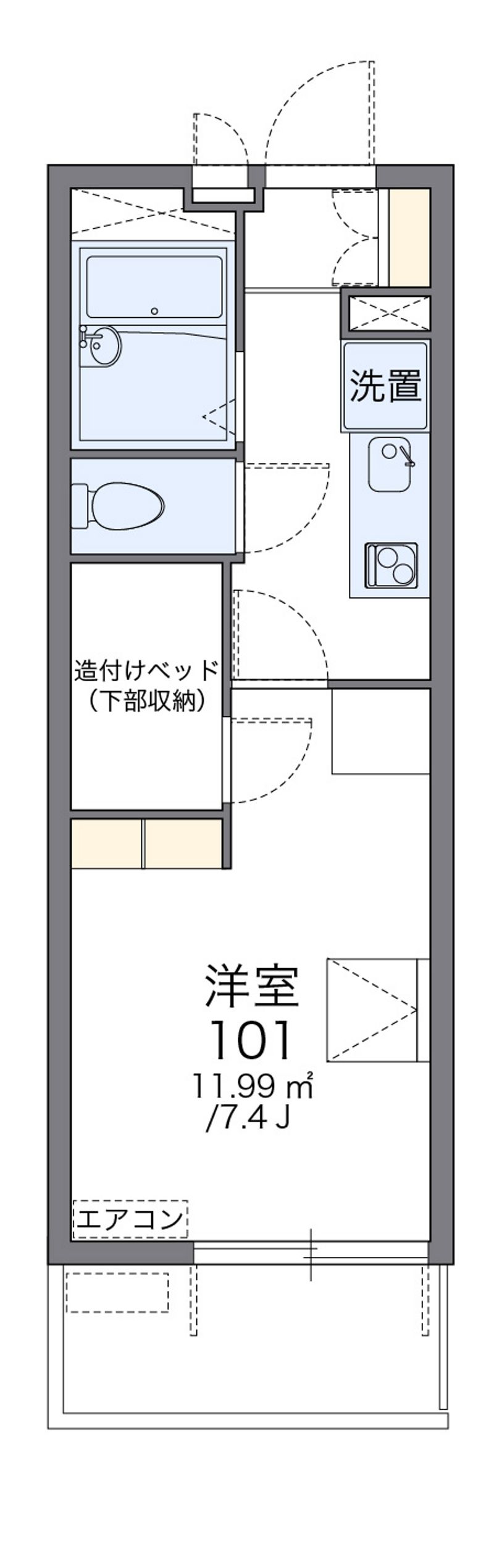 レオパレスエルヴェール　サンク 間取図