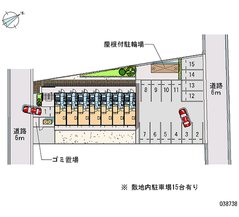 レオパレスまほろば高見 月極駐車場