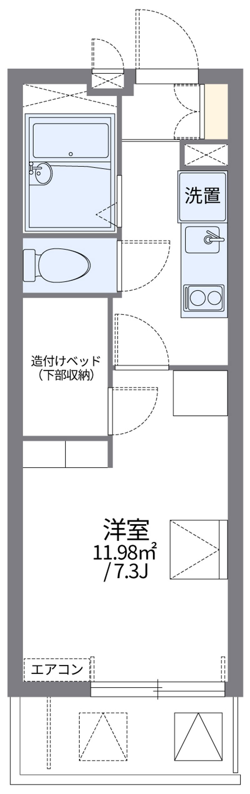 レオパレス高知 間取図