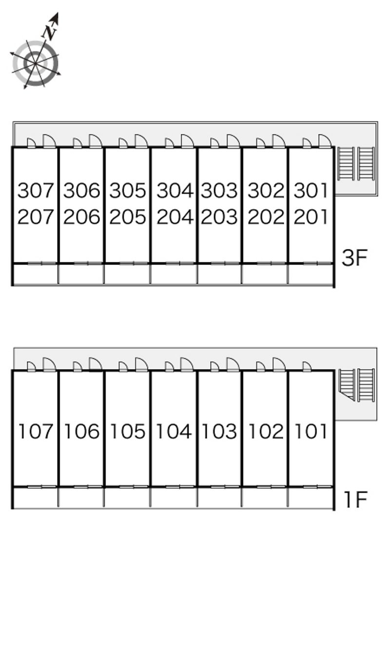 レオパレス皐月 間取配置図
