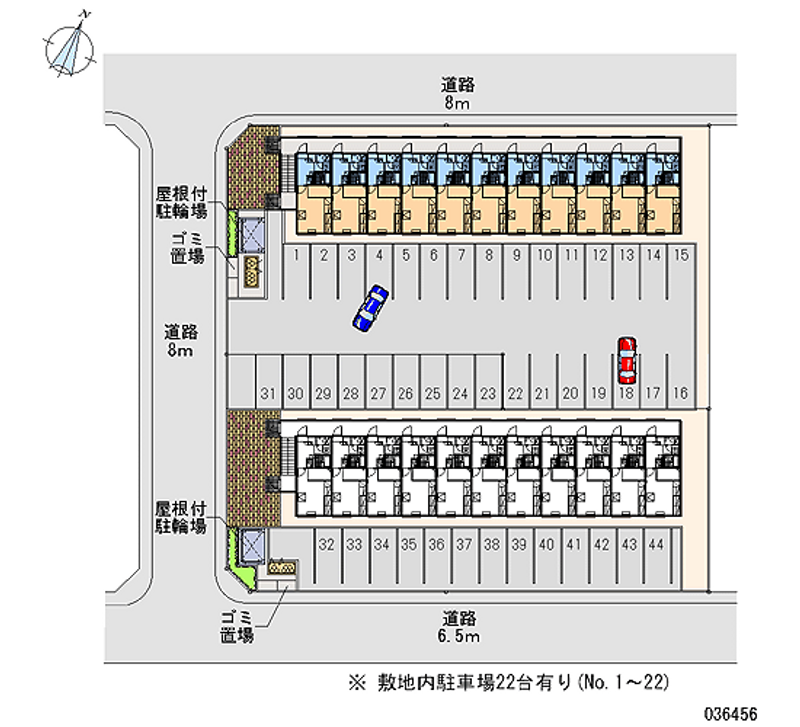 レオパレスハッピードエルＡ 月極駐車場