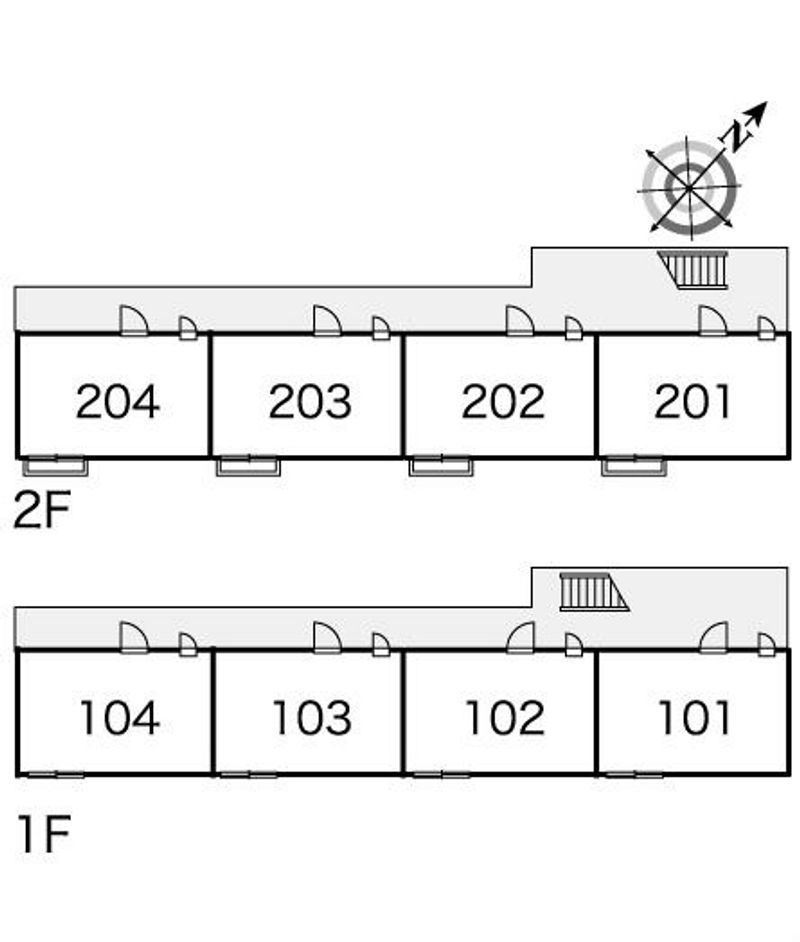 レオパレスウエストパレスⅡ 間取配置図