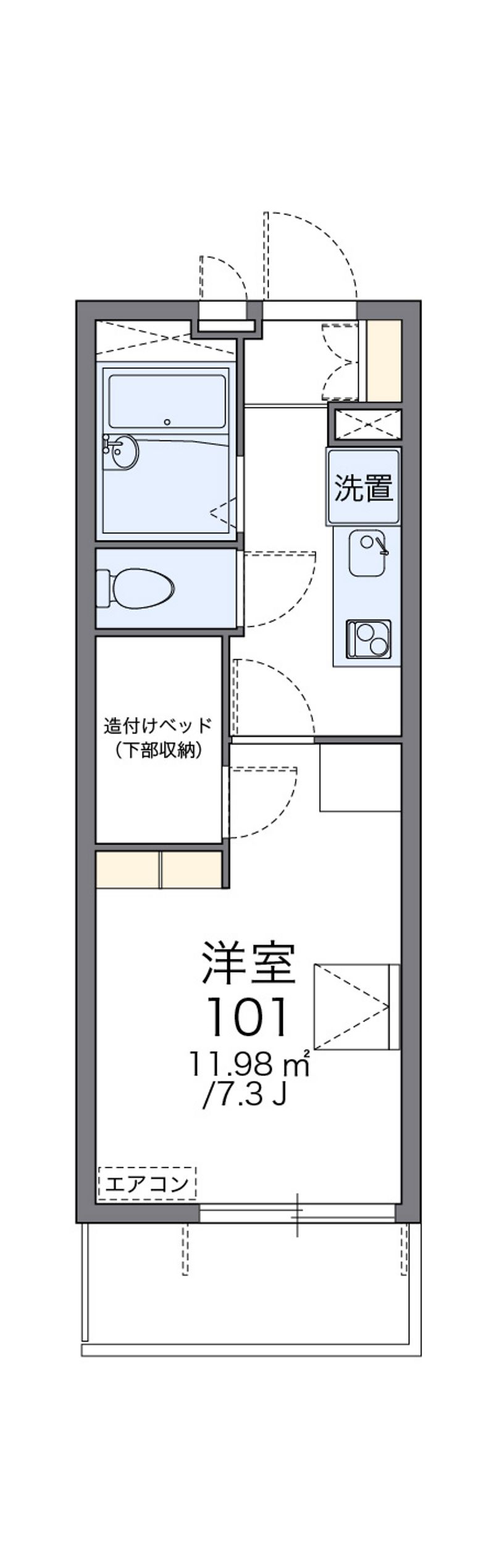 レオパレスハミング　バード 間取図