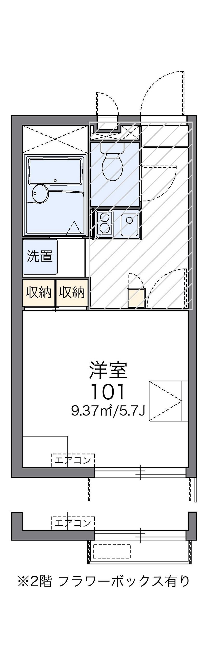 レオパレスエスペランサ志染 間取図