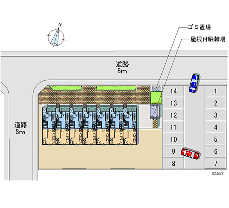 レオパレスクレール 月極駐車場