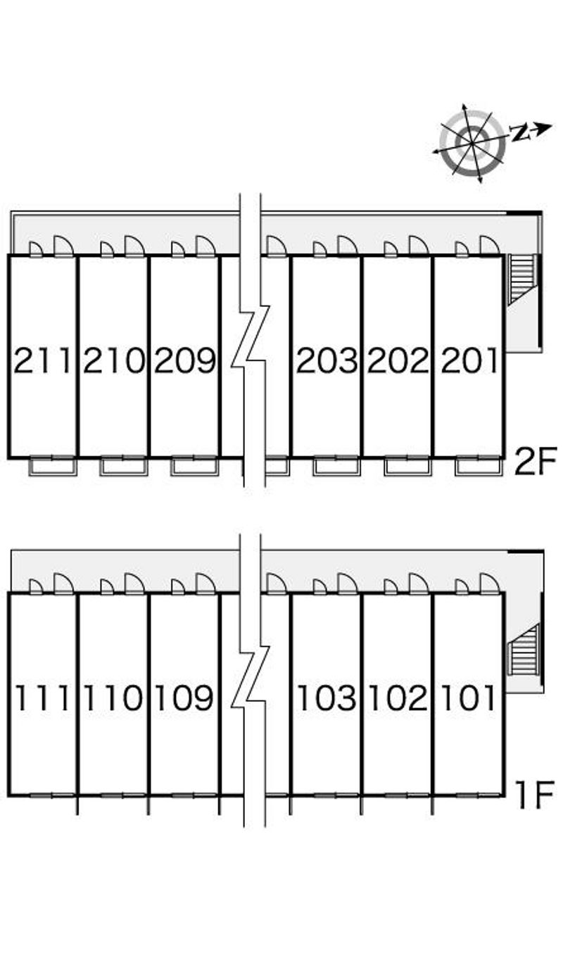 レオパレスアゼリア 間取配置図