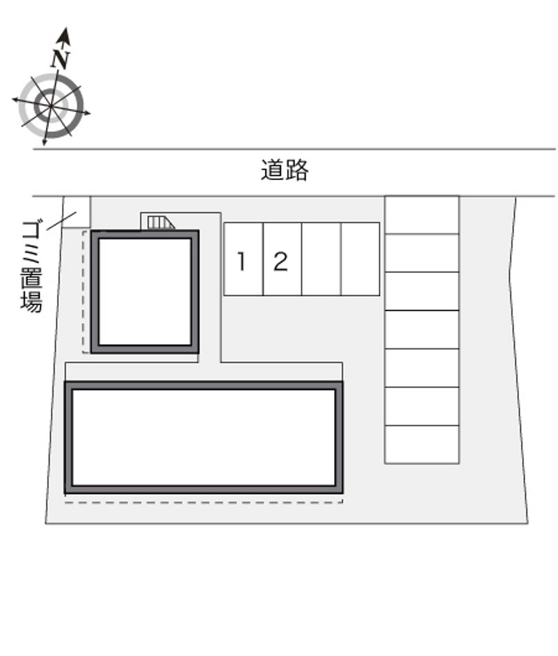 レオパレスプリーマ　グリュック 配置図