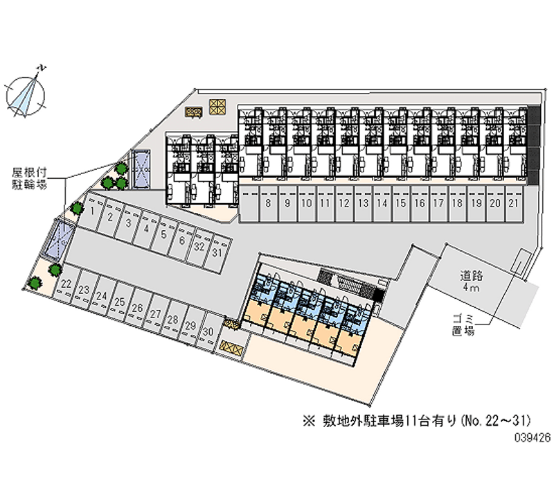 レオパレス第３仙北駅前 月極駐車場