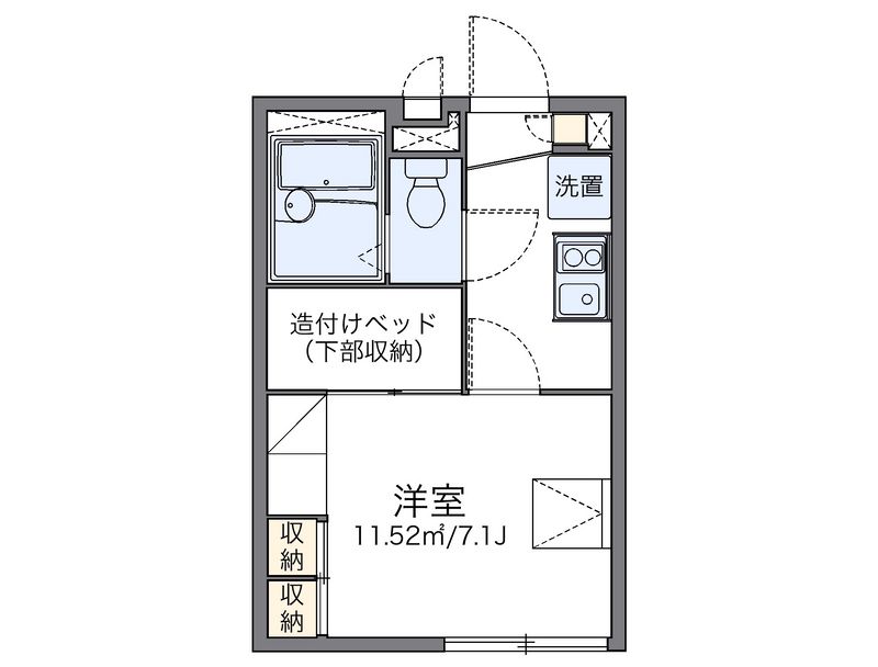 レオパレスプランドール 間取図