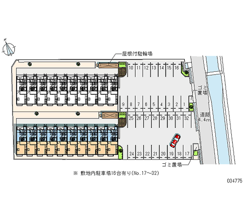 レオパレストルテュ 月極駐車場