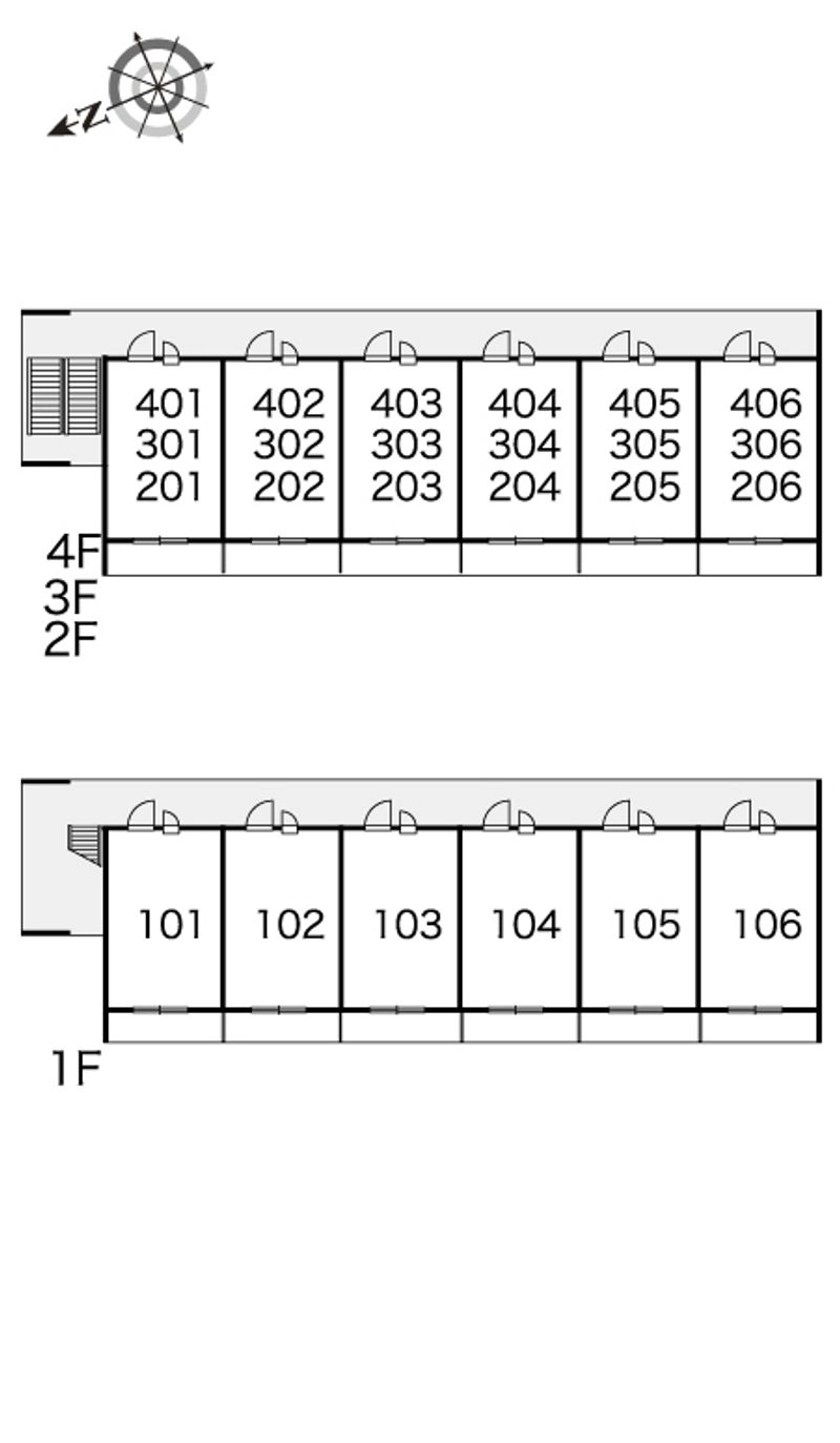 レオパレスクワトロ 間取り配置図