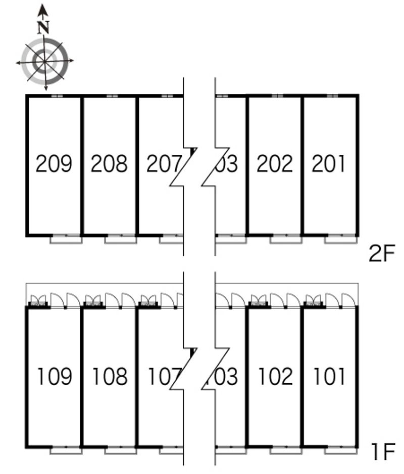 レオパレスリバーヒル 間取り配置図