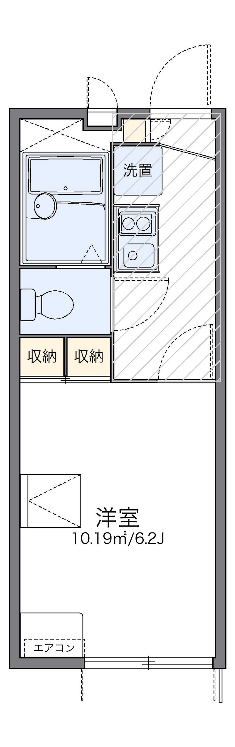 レオパレスＳｕｎｓｅｔＲｏｏｍ 間取図