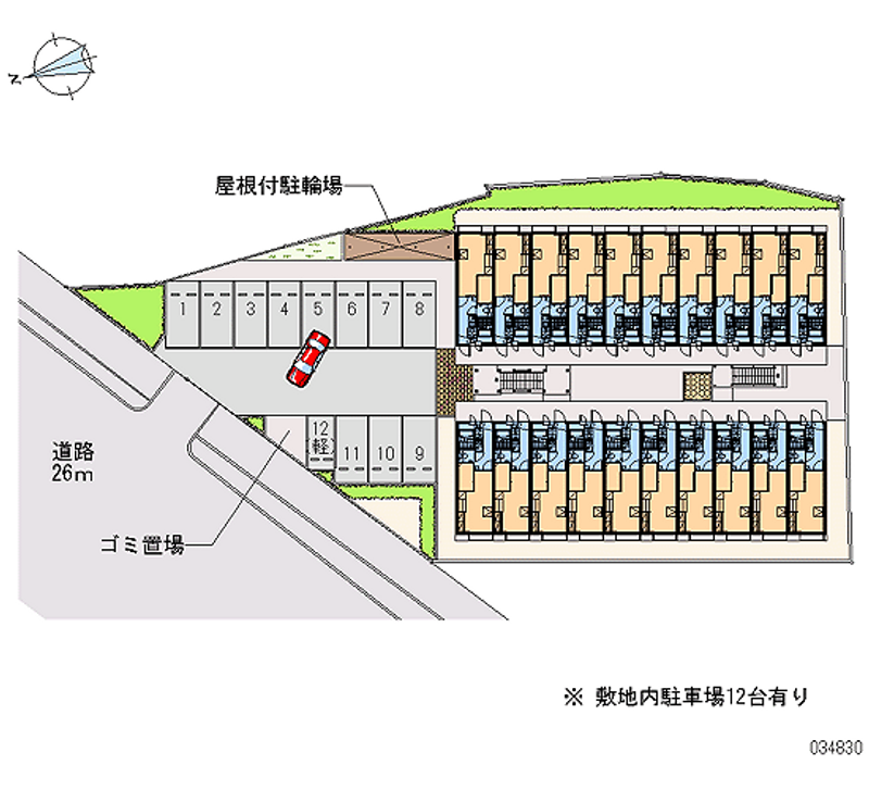 レオパレスフローラ須賀 月極駐車場