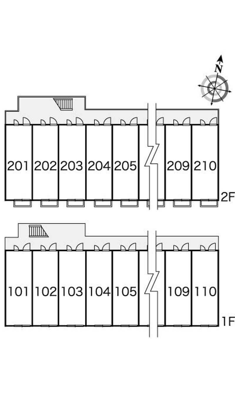 レオパレスシャンブル参番館 間取り配置図