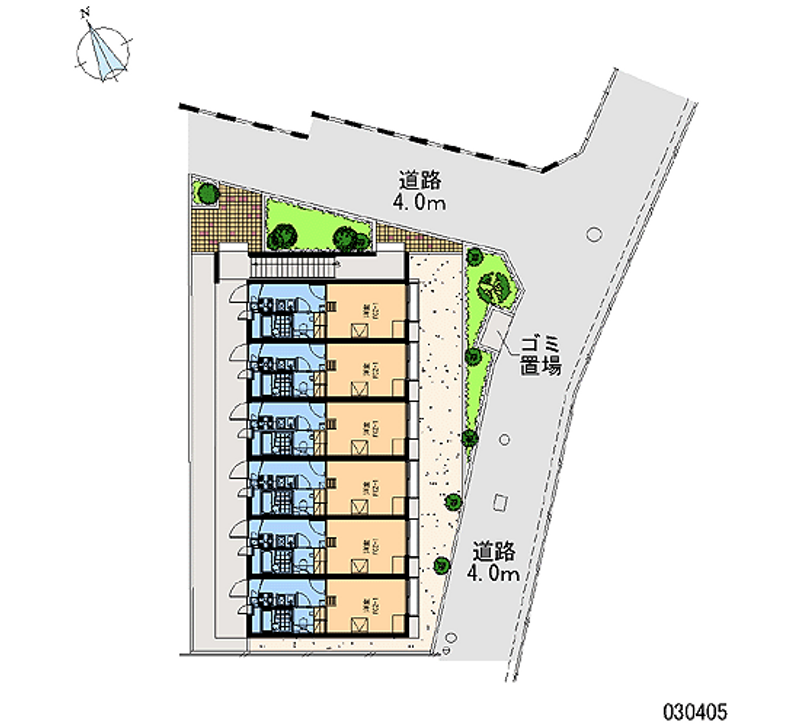 レオパレスウェルネス梅屋敷 区画図