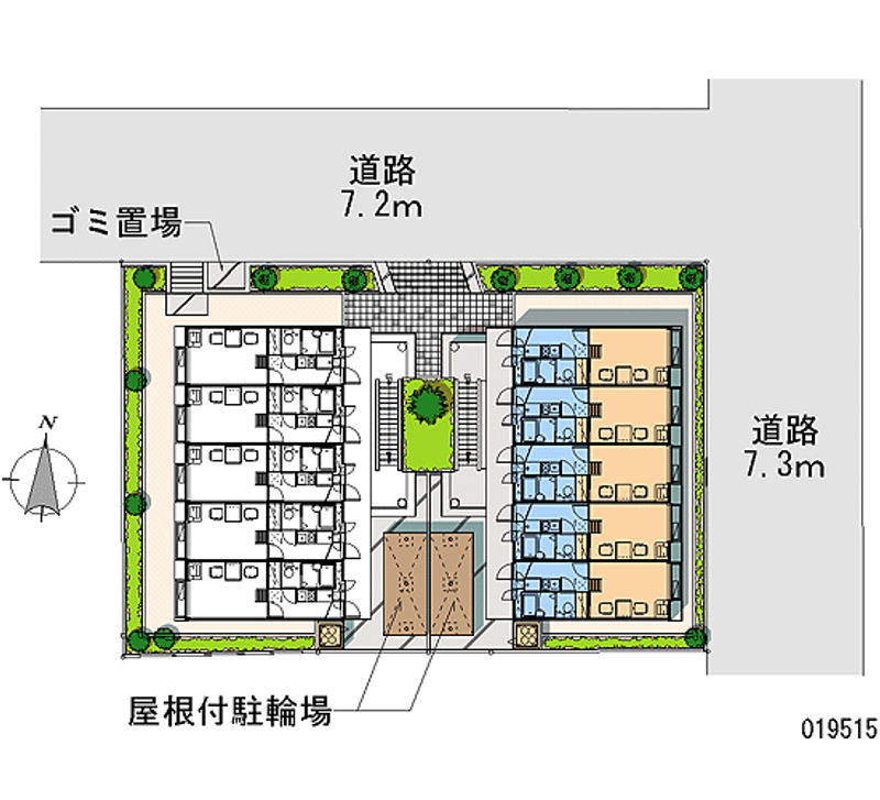 レオパレスパティオ久が原Ｂ 区画図