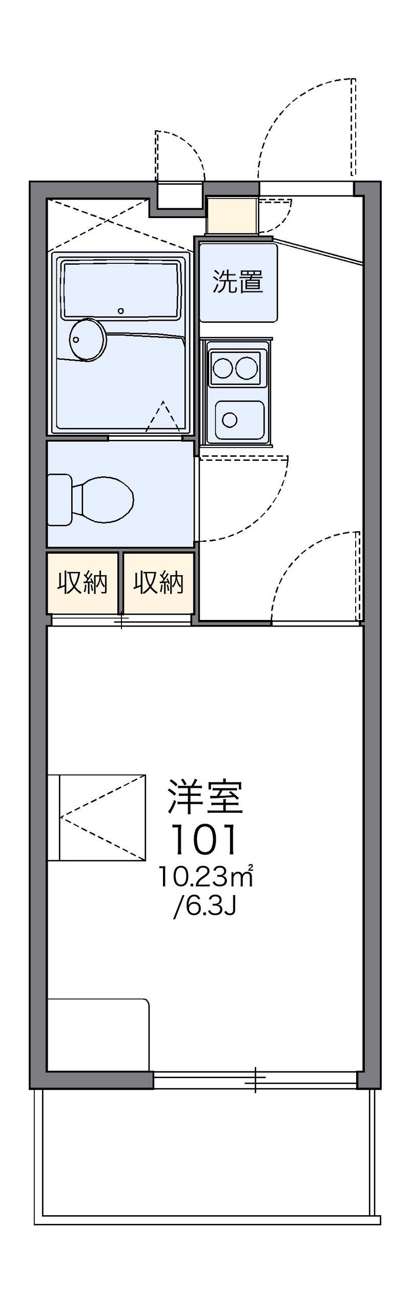 レオパレスベルリバティー 間取図