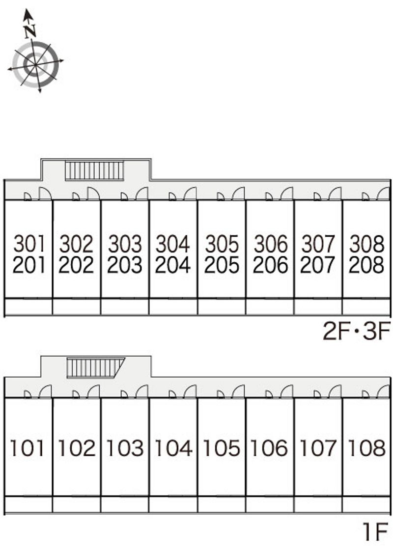 レオパレスさいわい 間取配置図