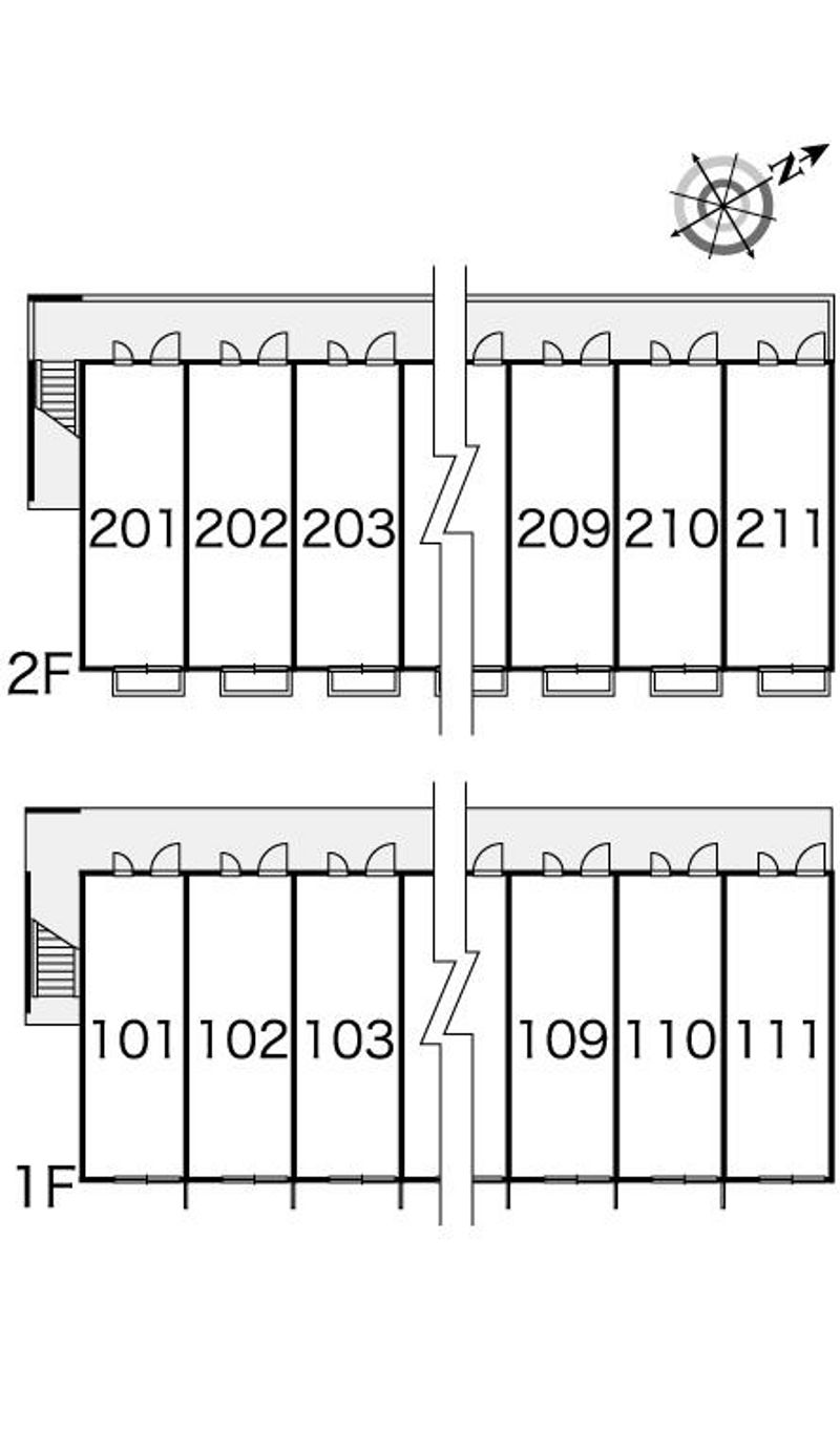 レオパレスらいはる 間取配置図