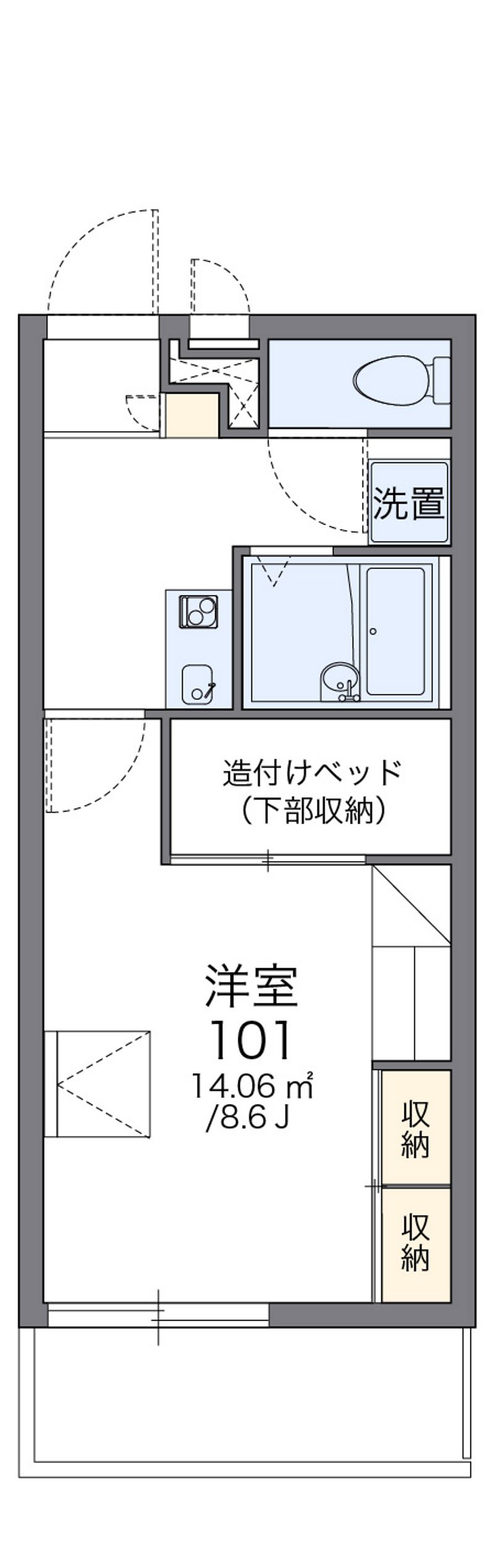 レオパレスシエル　エトワール 間取図