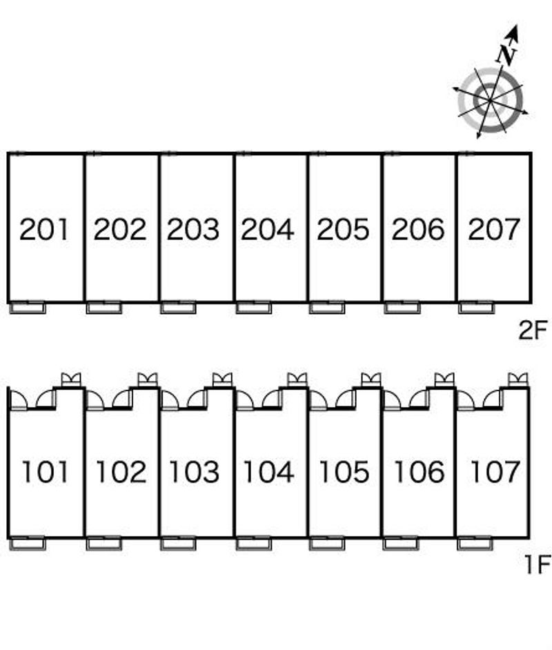 レオパレス山吹 間取配置図