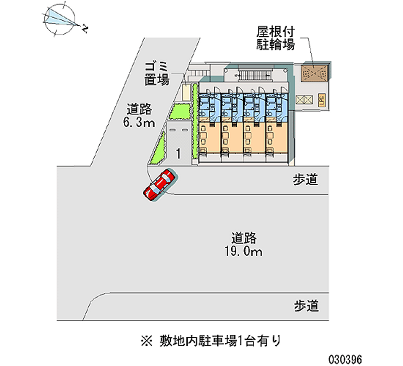 レオパレス和 月極駐車場