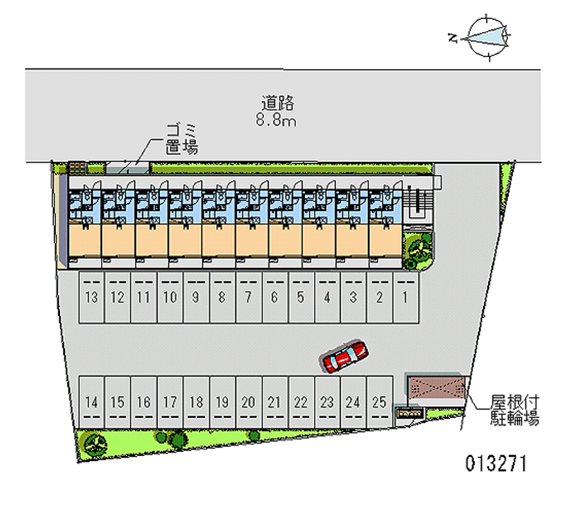 レオパレス新原 月極駐車場