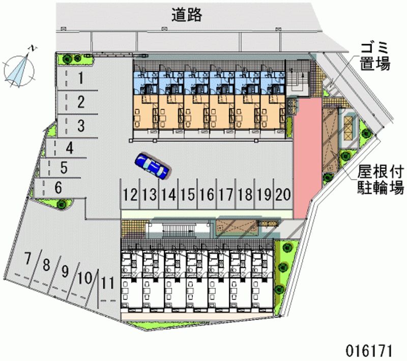 レオパレスプランタン参番館 月極駐車場