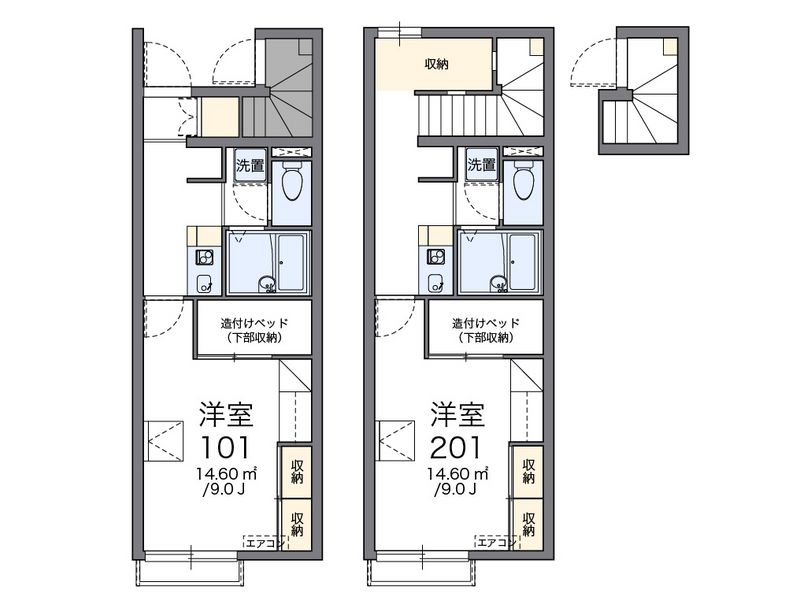 レオパレスプラシード竹丘Ⅱ 間取図