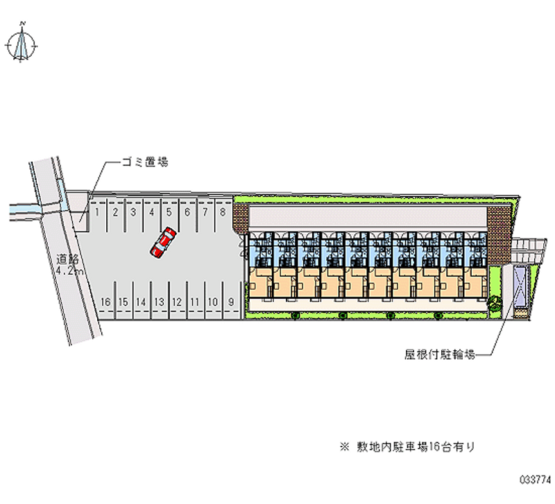 レオパレスパストラーレ 月極駐車場