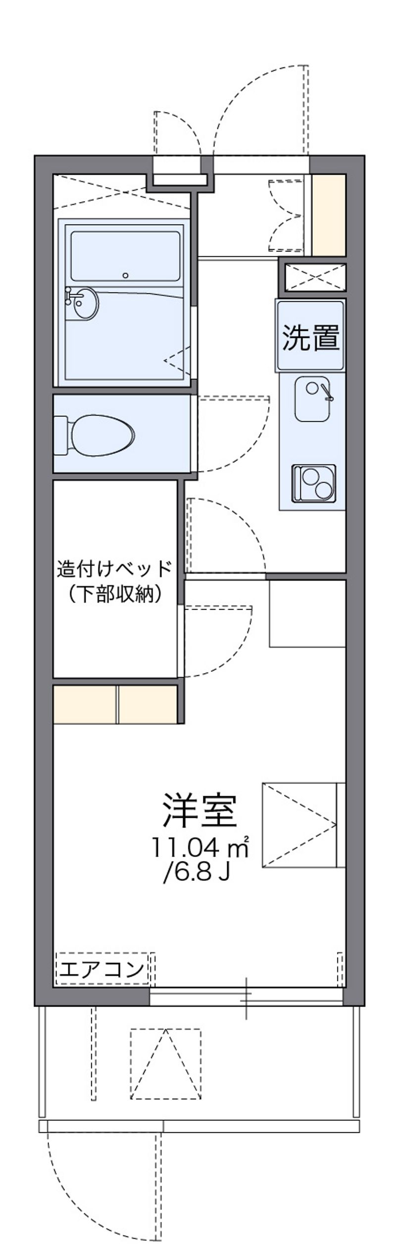 レオパレスウィステリアⅠ 間取図