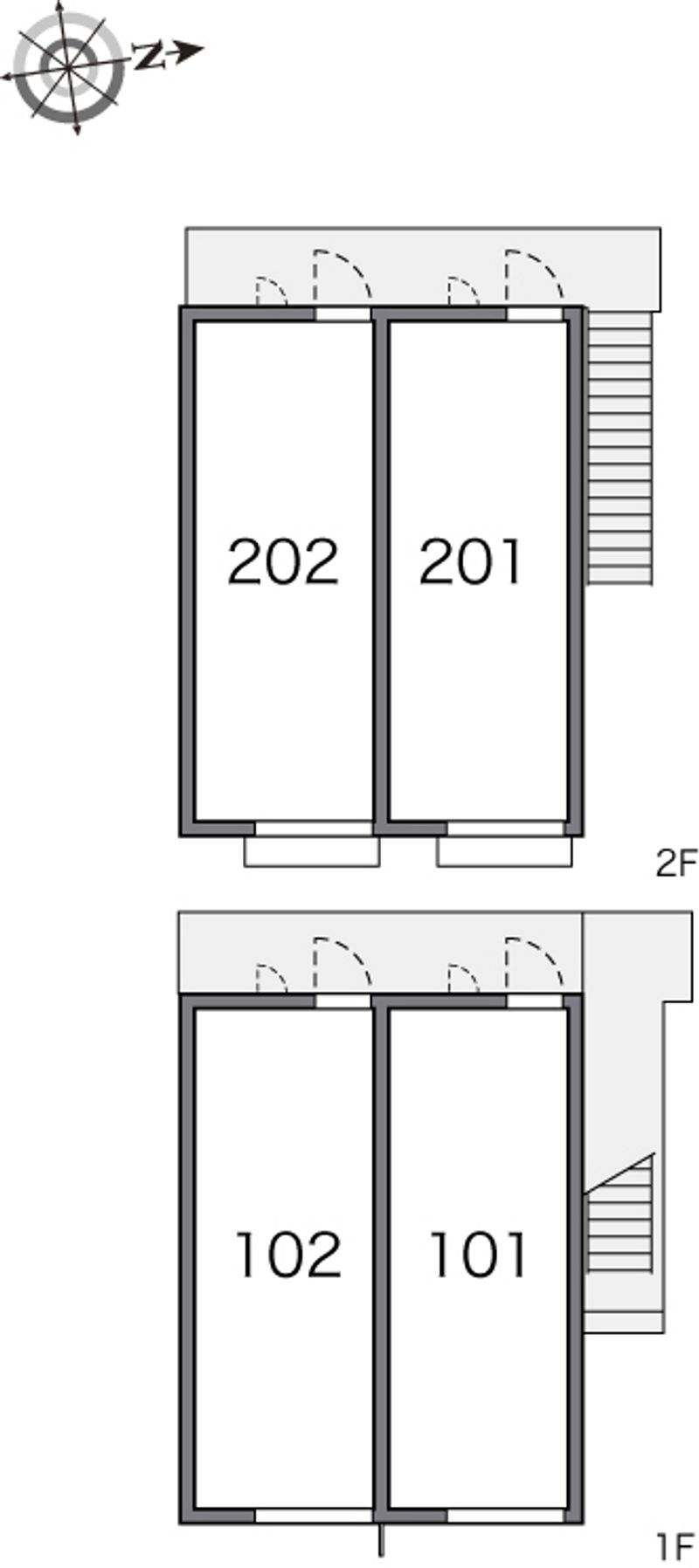 レオパレスガオクレスト 間取配置図