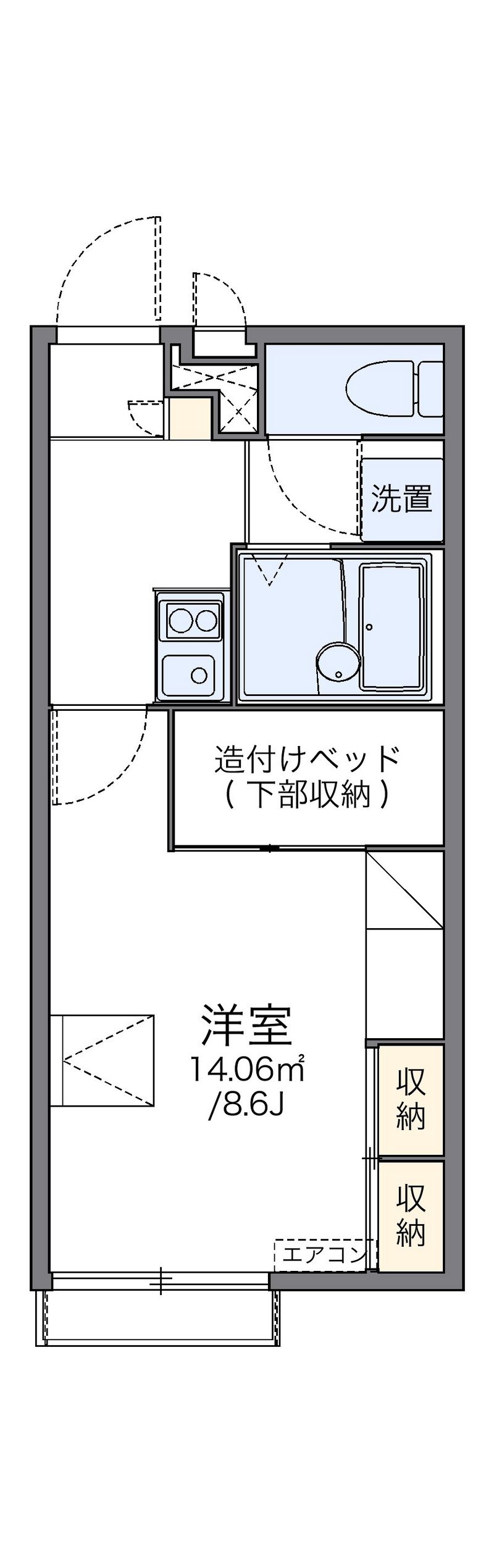 レオパレスウエスト 間取図