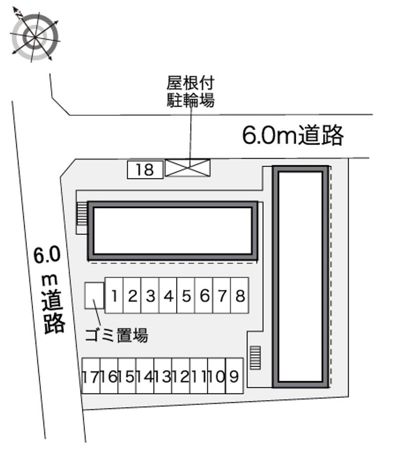 レオパレスファミーユ砺波 配置図