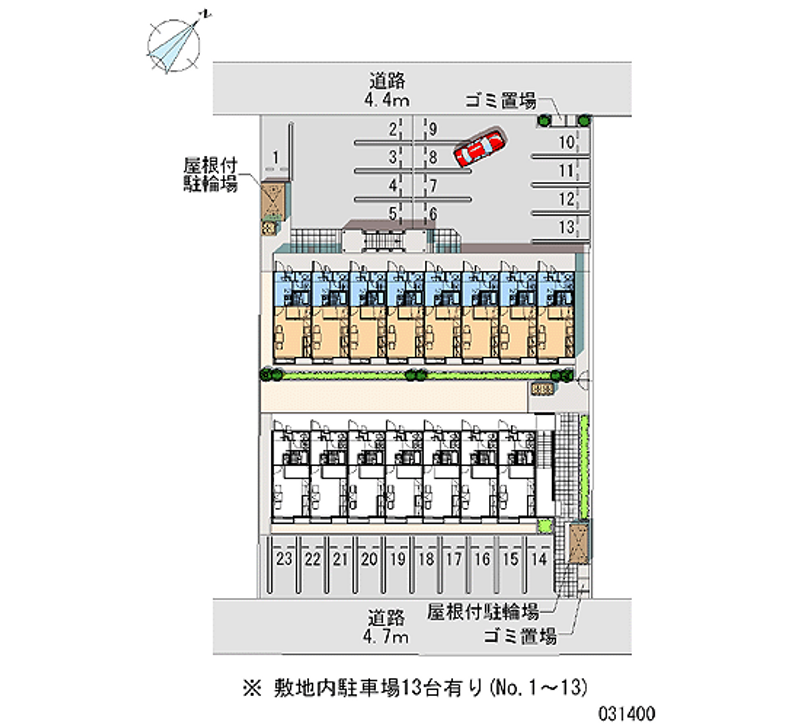 レオパレスひそこＡ 月極駐車場