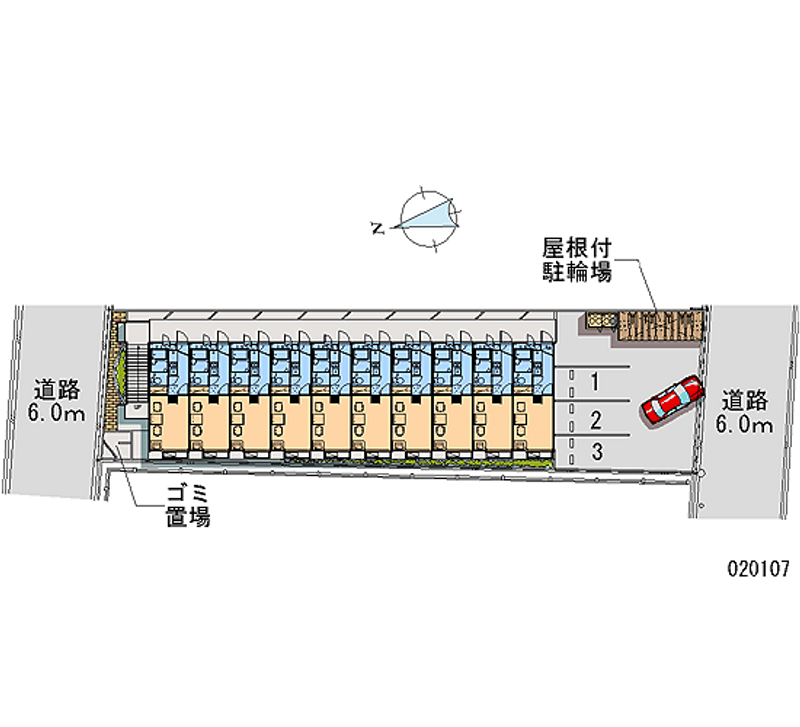 レオパレスシオン 月極駐車場