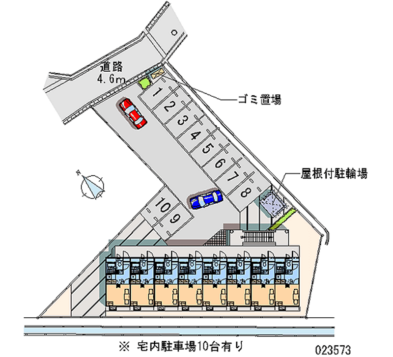 レオパレス中御所 月極駐車場