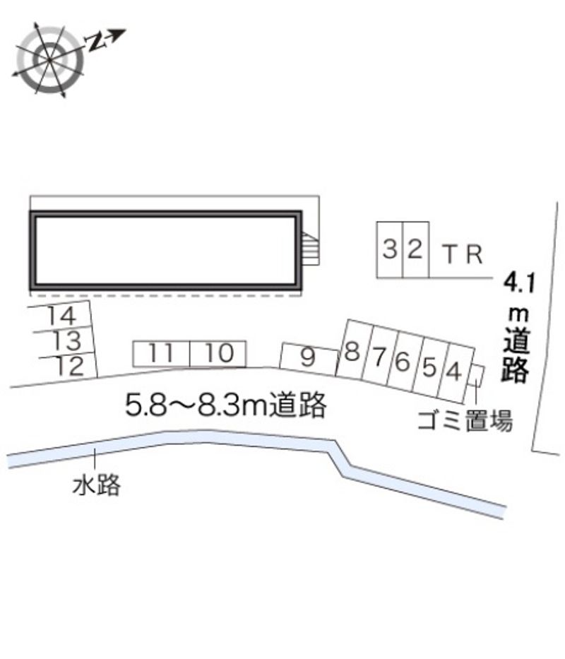 レオパレス南古都 駐車場