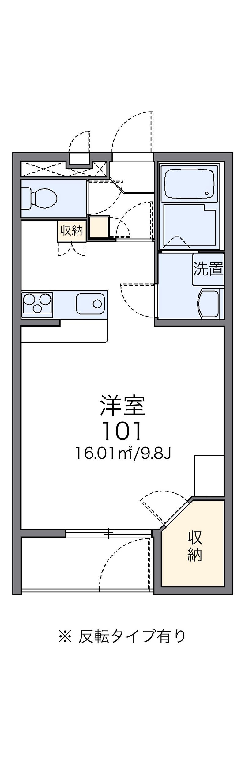 レオパレス島之内 間取図