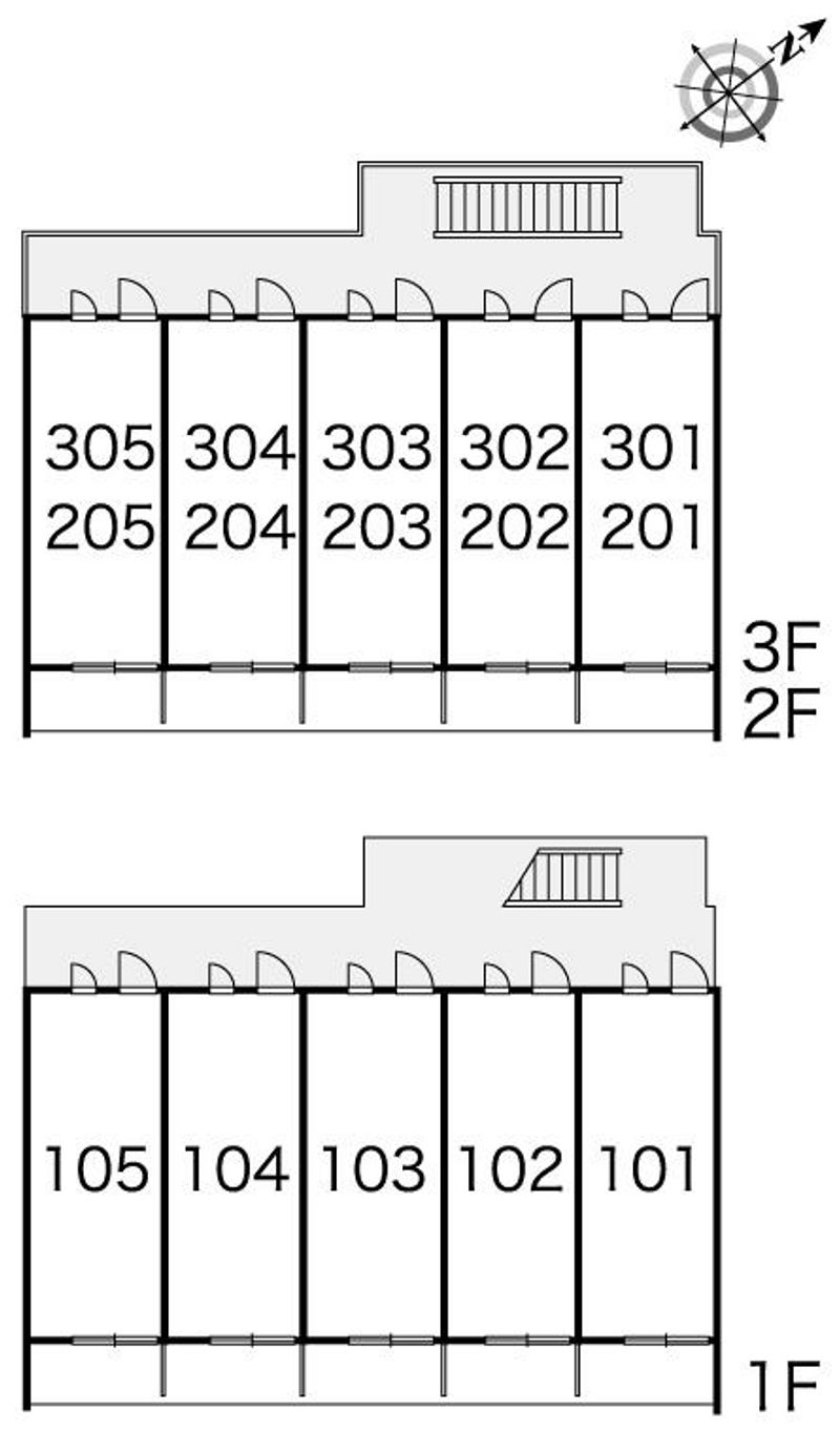 レオパレス拝島町Ⅱ 間取配置図
